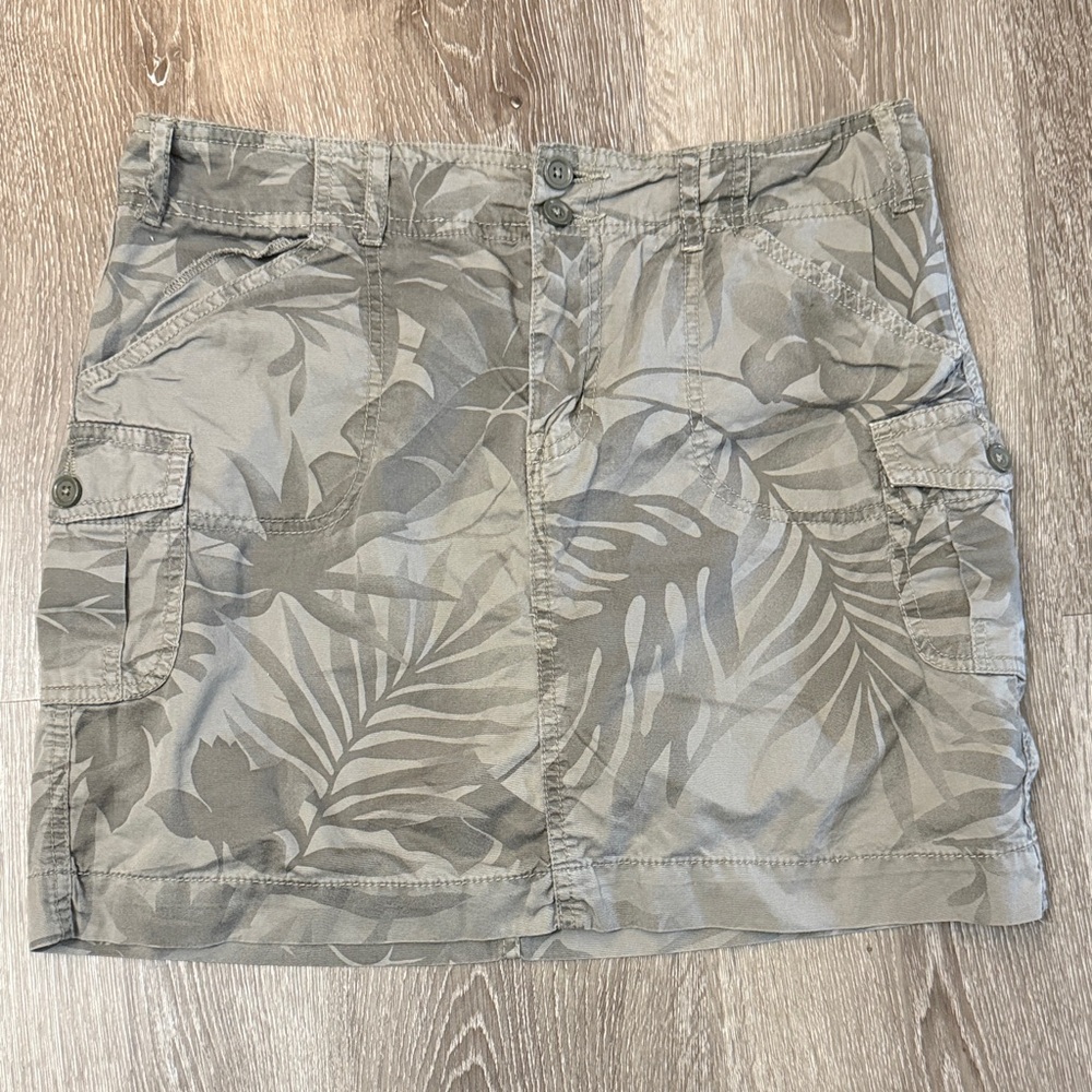 Faded Glory Vintage Camo Mini Skort Size 6 100% Cotton